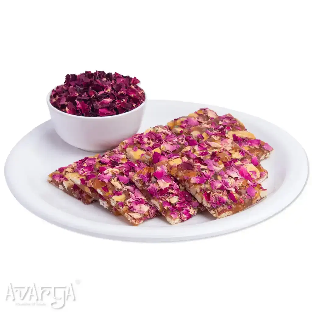 Square Cashew Rose Chikki - Kaju Gulab Chikki-02