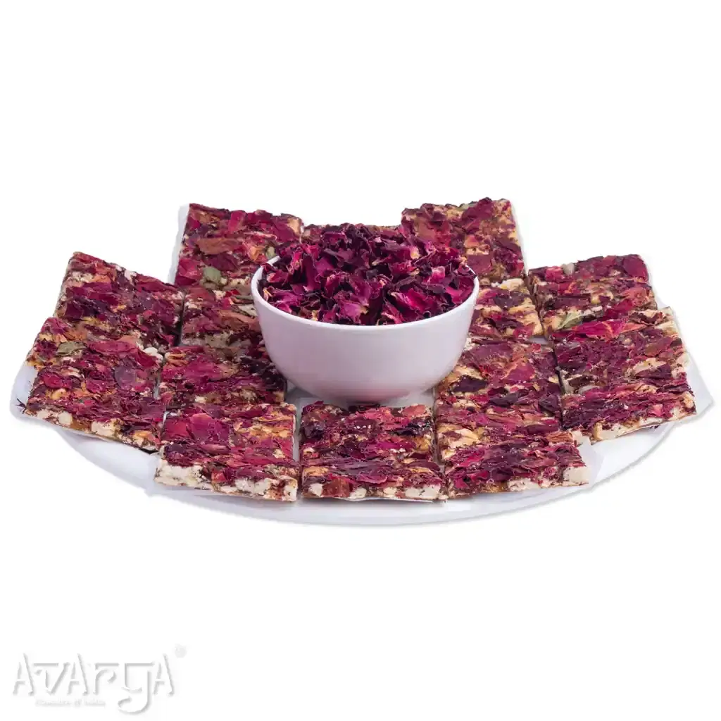 Thin Cashew Rose Chikki - Thin Kaju Gulab Chikki-01