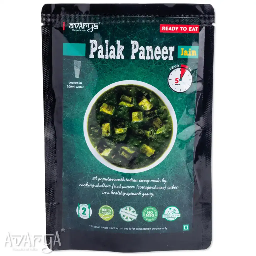 Dehydrated Jain Palak Paneer - Jain Palak Paneer Packed Travel Food-01