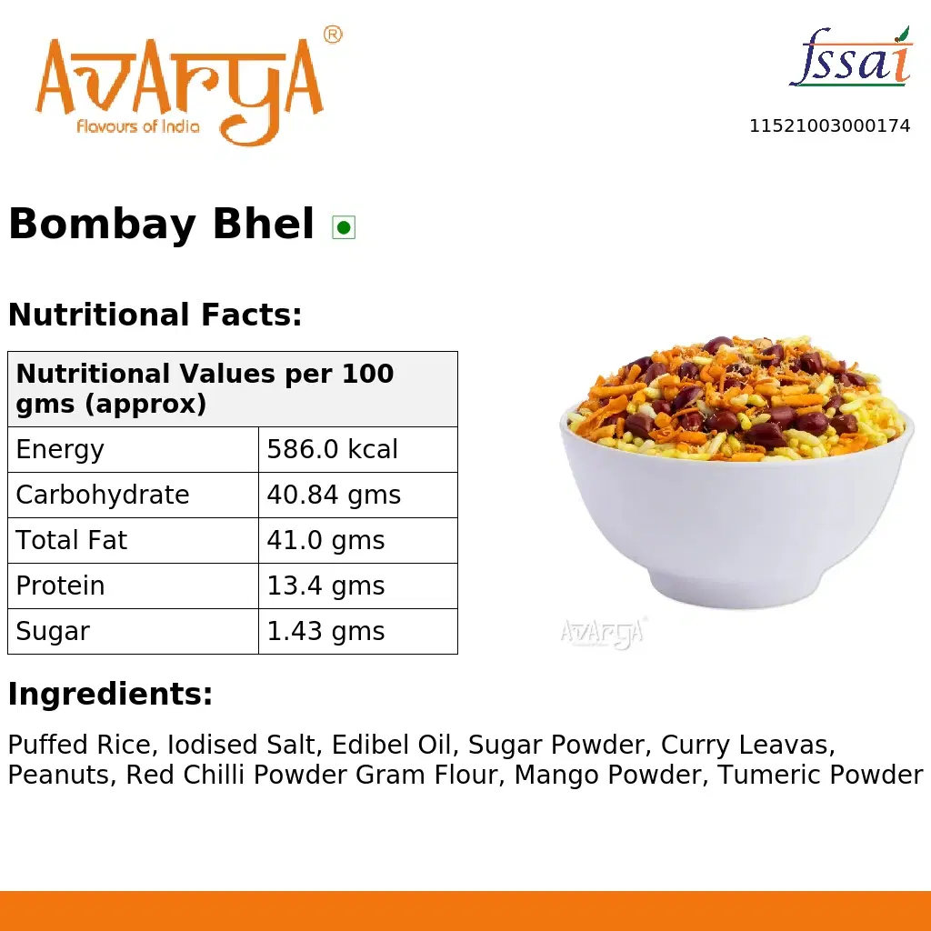 Ingredients And Nutrition Facts Of Bombay Bhel