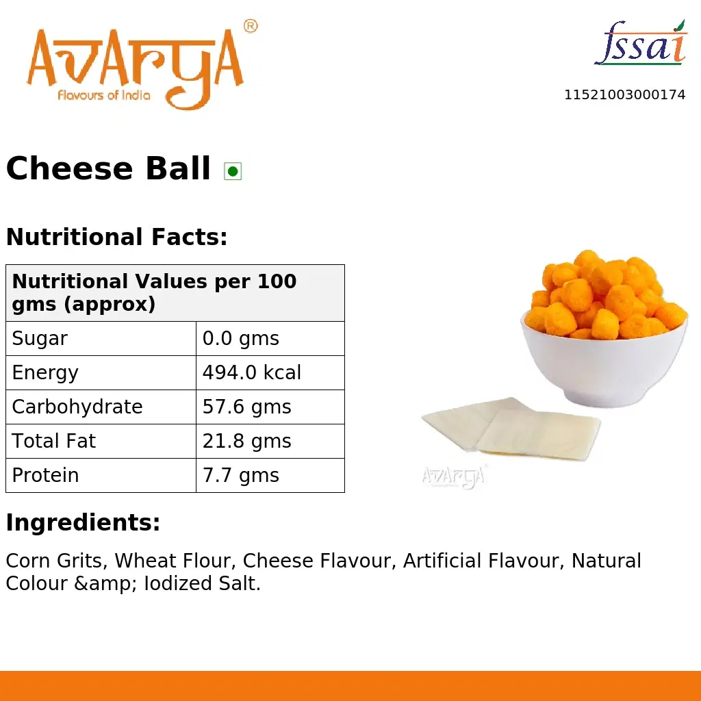 Ingredients And Nutrition Facts Of Cheese Ball