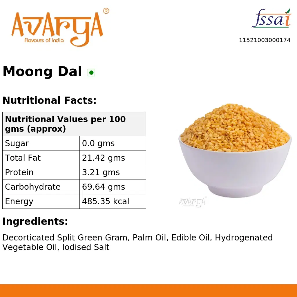 Ingredients And Nutrition Facts Of Moong Dal