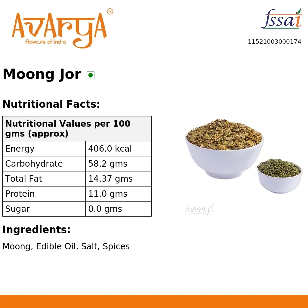 Ingredients And Nutrition Facts Of Moong Jor