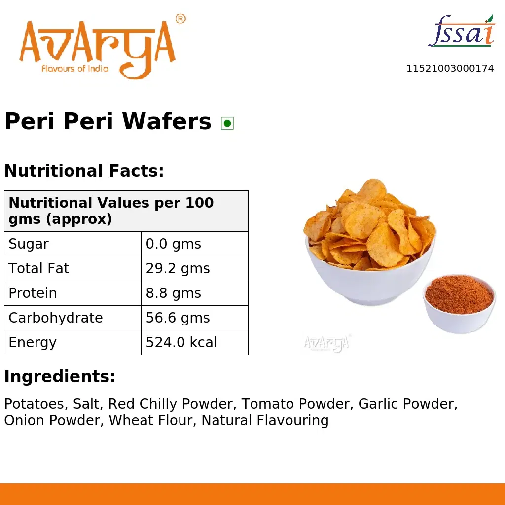 Ingredients And Nutrition Facts Of Peri Peri Wafers