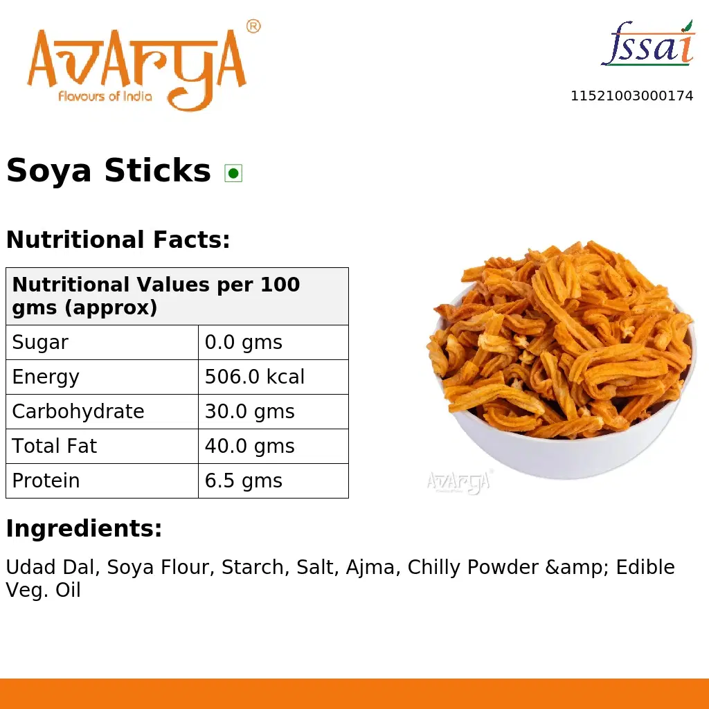 Ingredients And Nutrition Facts Of Soya Sticks
