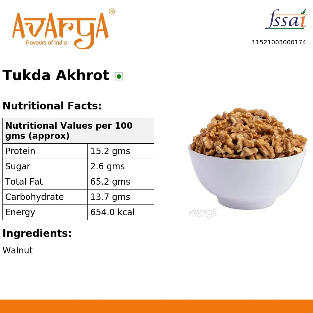 Ingredients And Nutrition Facts Of Tukda Akhrot