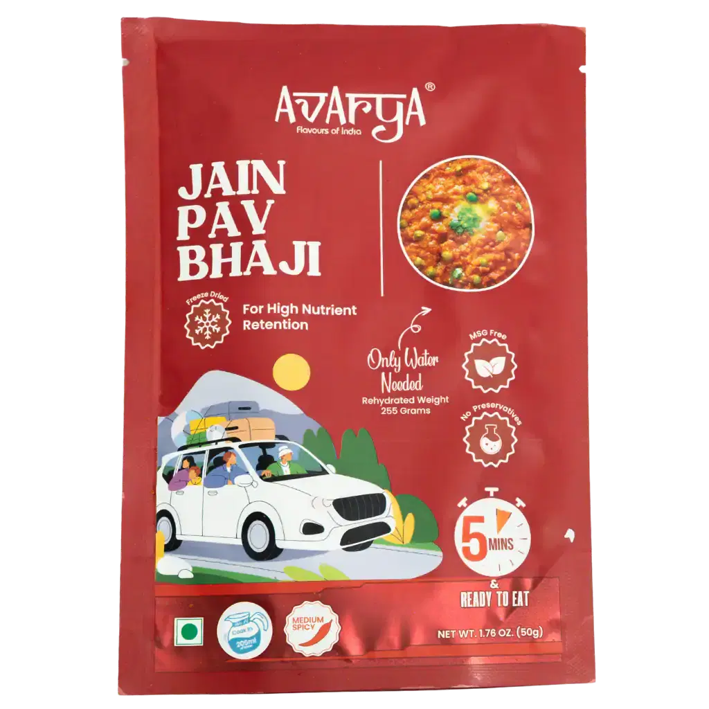 Dehydrated Jain Pavbhaji - Jain Pav Bhaji Packed Travel Food-01