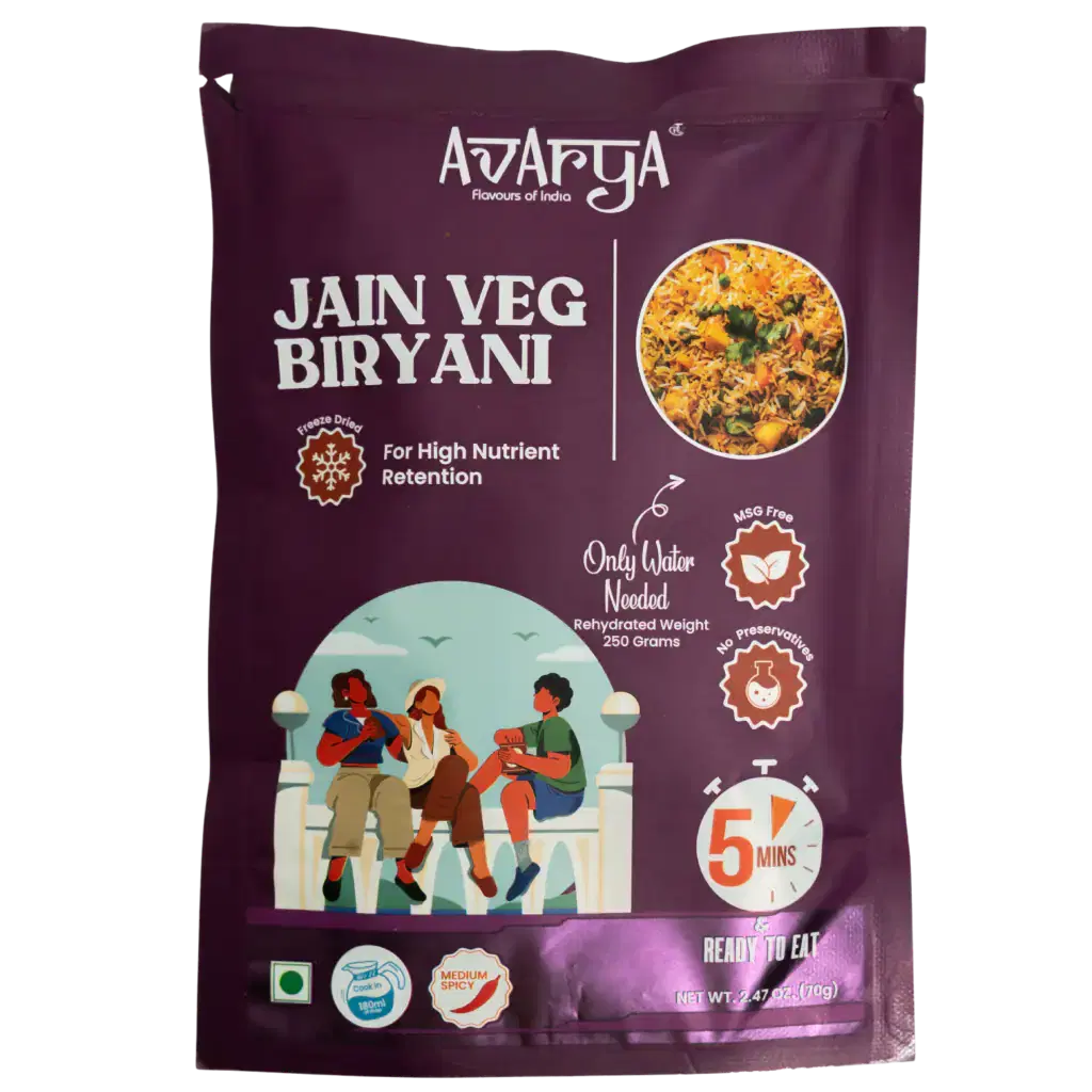 Dehydrated Jain Veg Biryani - Jain Vegetable Biryani Packed Travel Food-01